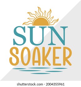 Sun Soaker Vector Illustration Silhouette