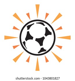 Sun Soccer Logo Icon Design