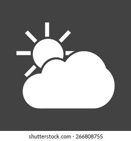 Sun, solar, clouds, sunny icon vector image. Can also be used for weather, forecast, season, climate, meteorology. Suitable for web apps, mobile apps and print media.