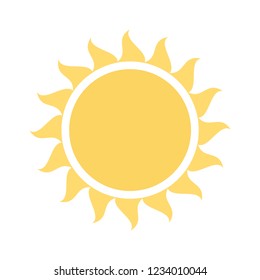 Sun On White Background Illustration Stock Vector (Royalty Free) 291240728