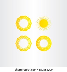 sun solar energy icon vector collection set