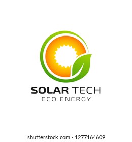 Sun solar energy logo design template. eco energy logo designs