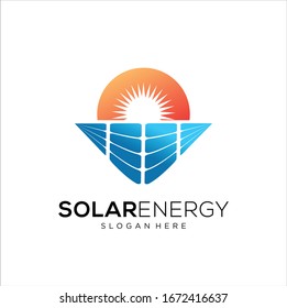 Sun solar energy logo design template. solar tech logo designs, Idea logo design inspiration