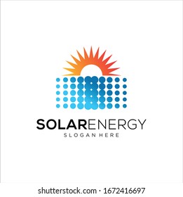 Sun solar energy logo design template. solar tech logo designs, Idea logo design inspiration