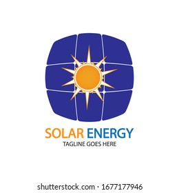 Sun solar energy logo design template. solar tech logo designs