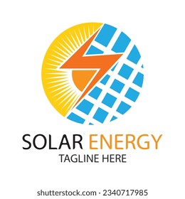 plantilla de diseño del logotipo de energía solar solar 