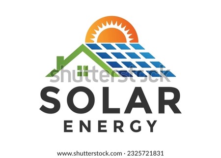 Sun solar energy logo. solar tech logo design vector template