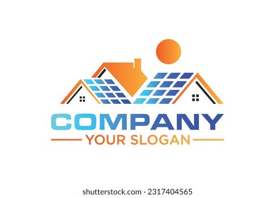 Sun solar energy logo template. solar tech logo design vector