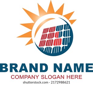 Sun solar energy tech Logo Design template. solar technology logo designs