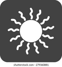 Sun, solar, summer icon vector image. Can also be used for energy and technology. Suitable for web apps, mobile apps and print media.