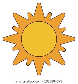 Sun solar symbol isolated