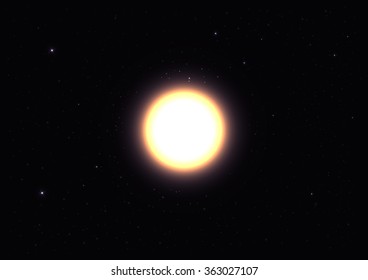 Sun. Solar System. Space. Night Sky.Vector Illustration