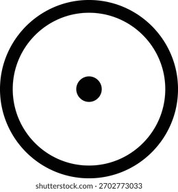 Sol, Solar, Icono de contorno Unicode