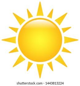 Sun solar vector icon isolated on white background