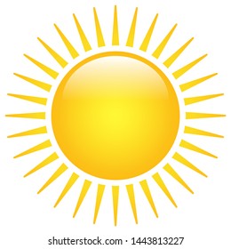 Ilustración vectorial solar solar aislada en fondo blanco