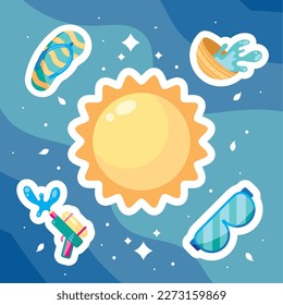 iconos de conjunto sun y songkran