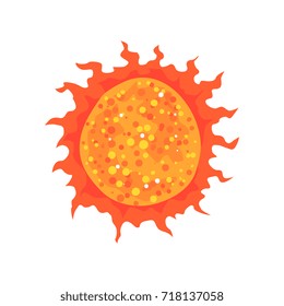 Sun in space cartoon vector Illustration