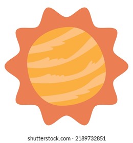 sun space outer isolated icon
