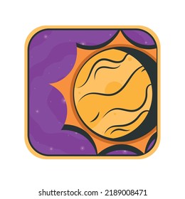 sun space outer sticker icon