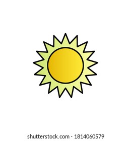 Icono de vector de gradiente de color de sol, espacio, planeta