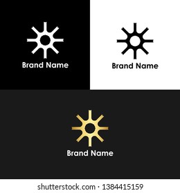 Sun Sparkle Gold Elegant Icon Logo