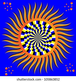 Sun Spinner   (motion illusion)