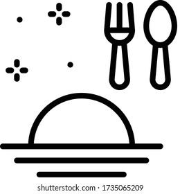 Sun with spoon and fork icon, fasting during ramadan vector illustration
