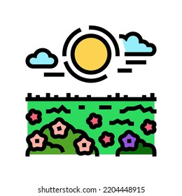 sun spring color icon vector. sun spring sign. isolated symbol illustration