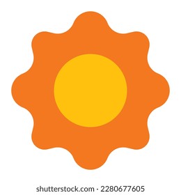 sun springtime season flat icon style