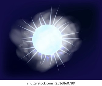  Fondo de Vector azul de la estrella del sol