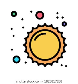 vector de icono de color de estrella solar. signo de estrella solar. ilustración de símbolo aislado