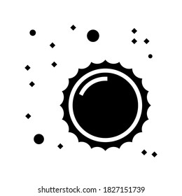sun star glyph icon vector. sun star sign. isolated contour symbol black illustration