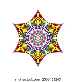 Sun and Star icon Mandala designs for adult coloring books, decorations, etc.