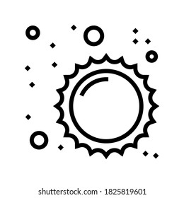 sun star line icon vector. sun star sign. isolated contour symbol black illustration