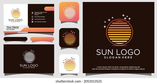sun and star logo design