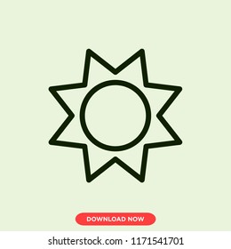 Sun star modern vector style. Sun icon concept. Star icon for web and app.
