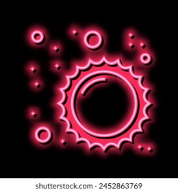 sun star neon light sign vector. sun star illustration
