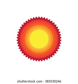 Sun star, summer, nature, sky, Sunshine isolated vector