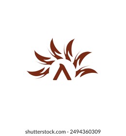 Sun Star symbol with lines vector concept logo