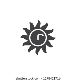 Sun star vector icon. filled flat sign for mobile concept and web design. Star solid icon. Symbol, logo illustration. Pixel perfect vector graphics