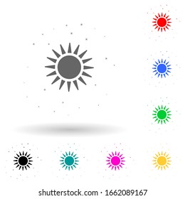 icono de estilo multicolor de sun y stars. Glifo simple, vector plano de iconos estrella para ui y ux, sitio web o aplicación móvil
