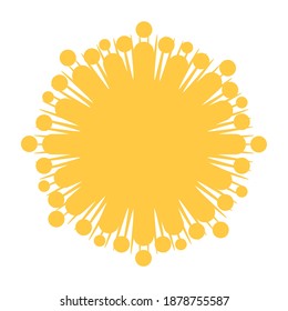 Plantilla de diseño de vectores Sun Sticker