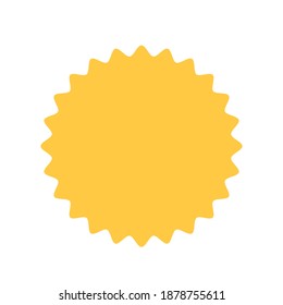 Sun Sticker Vector Design Template