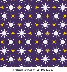 Sun stunning trendy multicolor repeating pattern vector illustration background