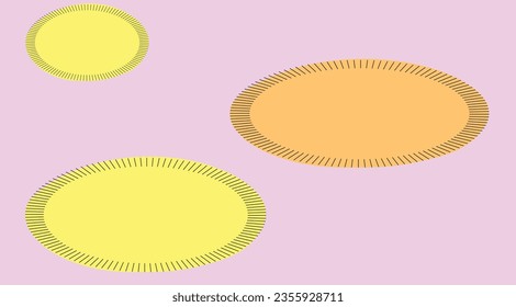 sun style chat ballon communication in yellow and orange color angry comic bubble comunicate