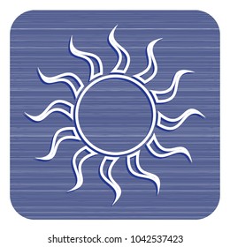 Sun stylized image icon. Vector illustration