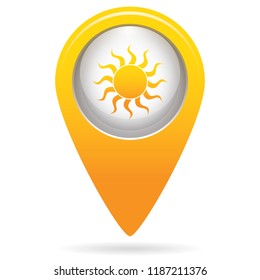 Sun stylized image icon. Vector illustration

