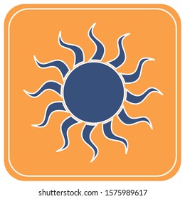 Sun stylized image icon. Vector illustration

