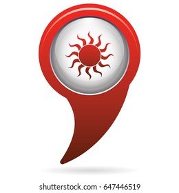 Sun stylized image icon. Vector illustration

