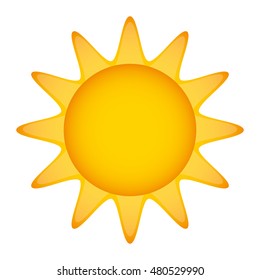 sun summer character isolated icon vector illustration design
